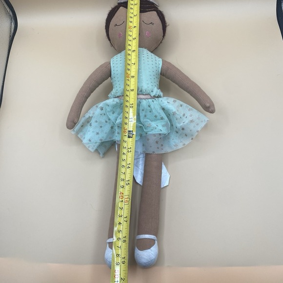 Pillowfort Ballerina Doll Teal Tulle Fabric Plush 21.5" Target - Picture 9 of 11